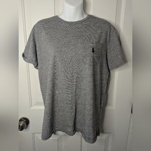 Polo Ralph Lauren Crew Neck  Classic-Fit Cotton T-Shirt Mens Grey Heather, Med